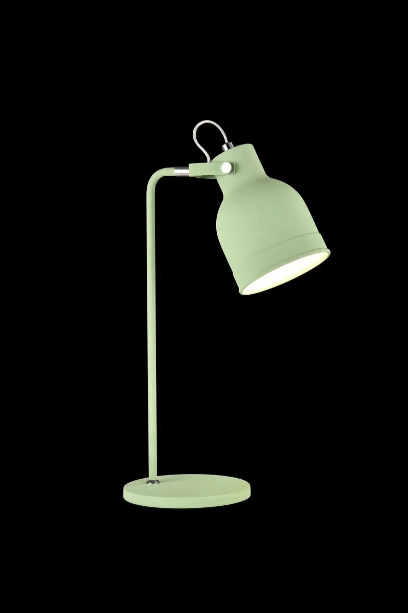   
                        Настольная лампа MAYTONI  (Германия) 90694    
                         в стиле Лофт.  
                        Тип источника света: светодиодная лампа, сменная.                                                 Цвета плафонов и подвесок: Зеленый, Белый.                         Материал: Металл.                          фото 1