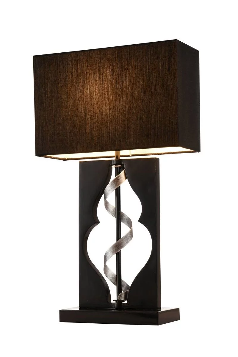   
                        Настільна лампа MAYTONI (Німеччина) 91202    
                         у стилі Модерн.  
                        Тип джерела світла: світлодіодна лампа, змінна.                                                 Кольори плафонів і підвісок: Чорний.                         Матеріал: Тканина.                          фото 1