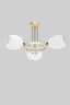   
                        Люстра BLITZ (Німеччина) 91357    
                         у стилі Модерн.  
                        Тип джерела світла: світлодіодна лампа, змінна.                         Форма: Коло.                         Кольори плафонів і підвісок: Білий, Малюнок.                         Матеріал: Скло.                          фото 2