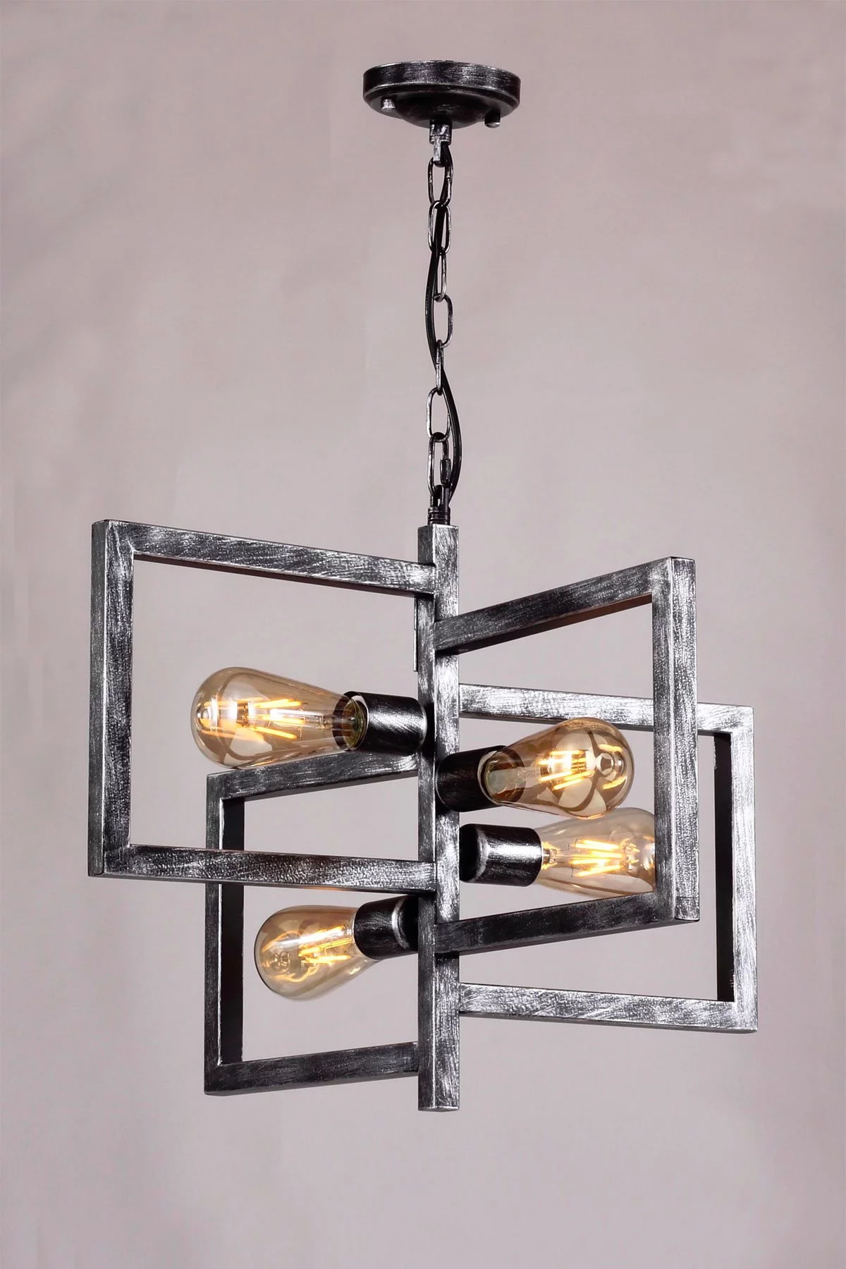   
                        
                        Люстра WUNDERLICHT (Германия) 91385    
                         в стиле Лофт.  
                        Тип источника света: светодиодная лампа, сменная.                         Форма: Асимметричная.                                                                          фото 1