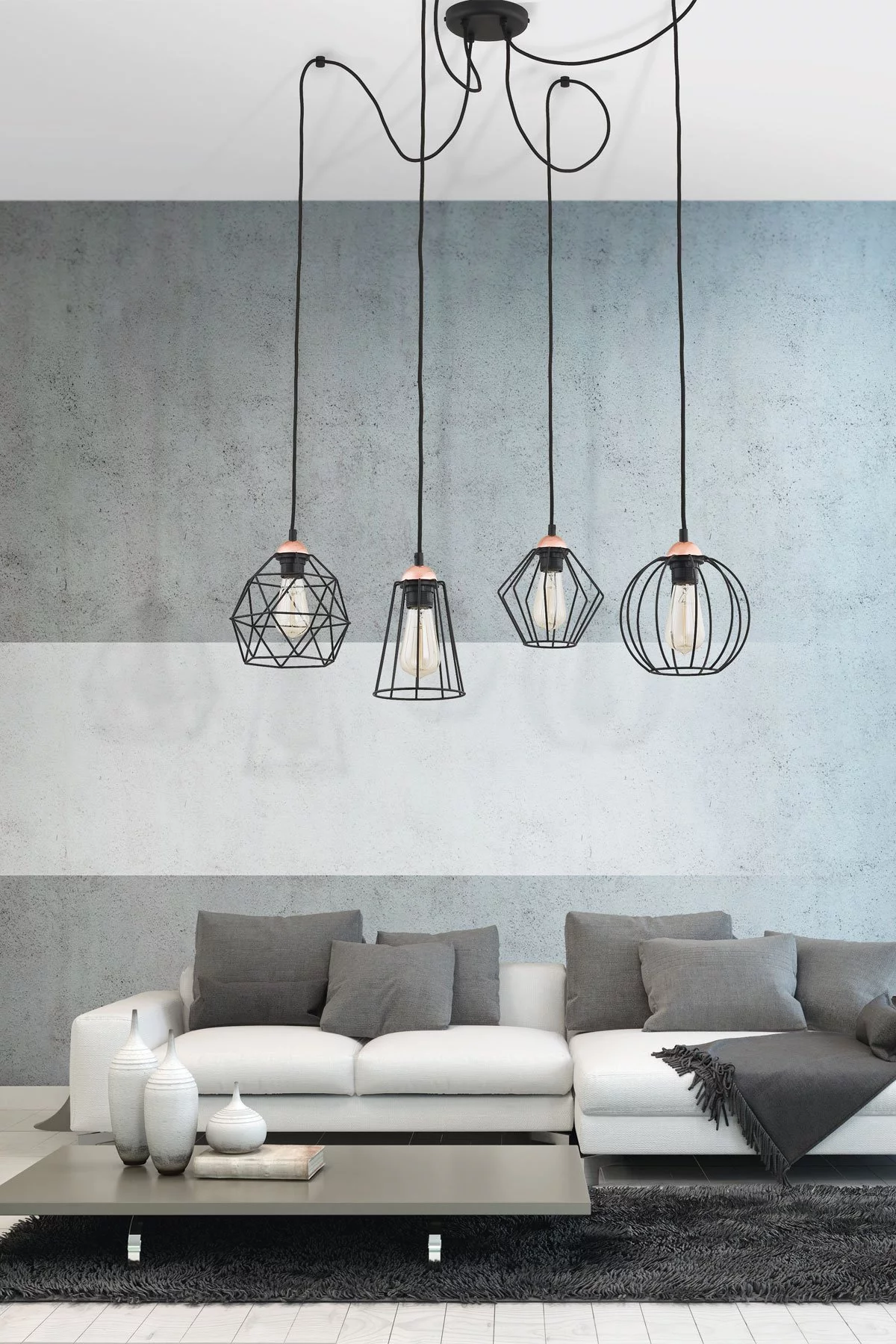   
                        
                        Люстра TK LIGHTING (Польща) 91695    
                         У стилі Лофт.  
                        Тип джерела світла: світлодіодна лампа, змінна.                         Форма: Асиметрична.                         Кольори плафонів і підвісок: Чорний.                         Матеріал: Метал.                          фото 2