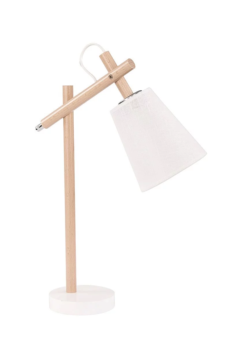   
                        
                        Настольная лампа TK LIGHTING (Польша) 92077    
                         в стиле Модерн, Скандинавский.  
                        Тип источника света: светодиодная лампа, сменная.                                                 Цвета плафонов и подвесок: Белый.                         Материал: Ткань.                          фото 1