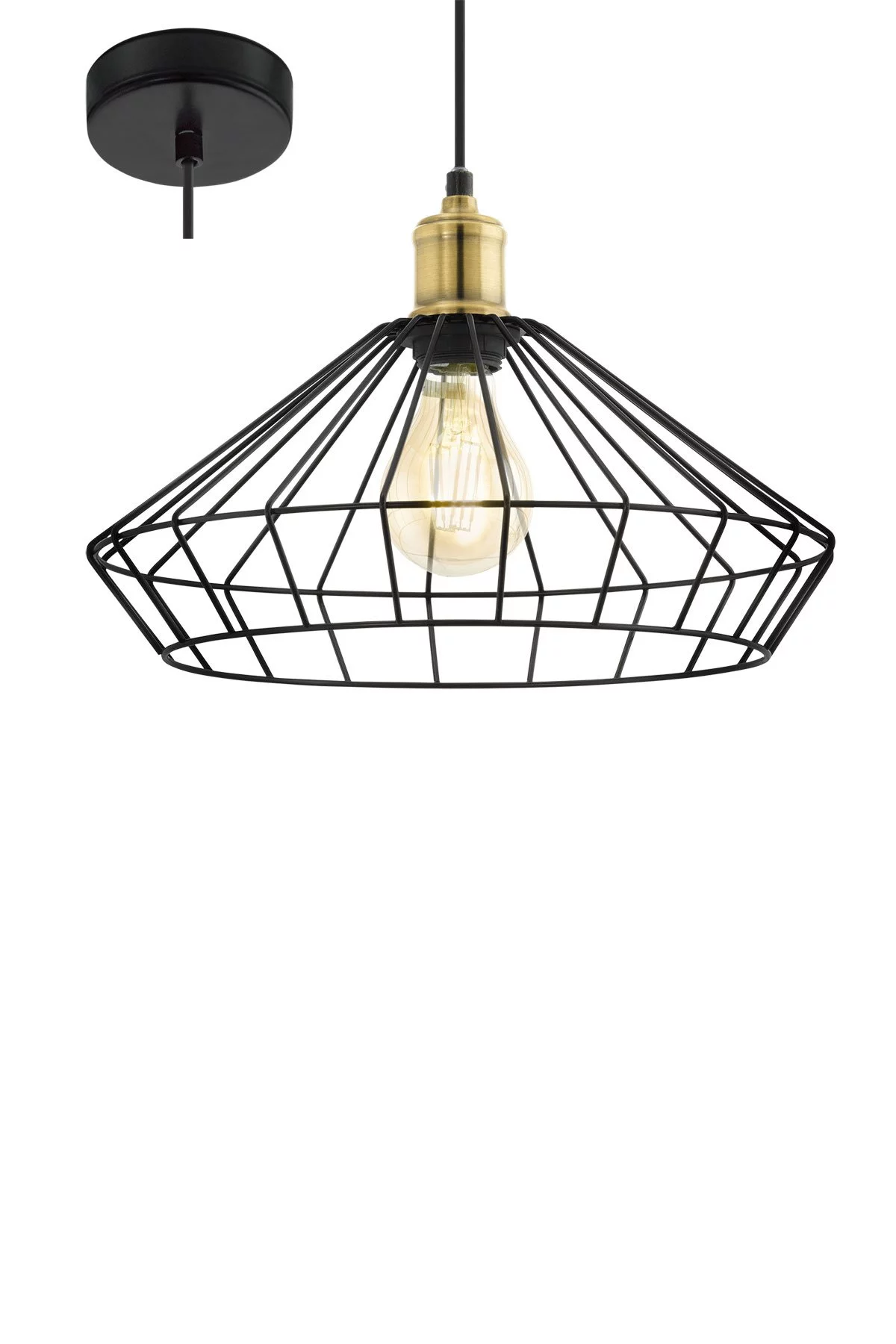   
                        
                        Люстра EGLO (Австрія) 92522    
                         у стилі Лофт, Скандинавський.  
                        Тип джерела світла: світлодіодна лампа, змінна.                         Форма: Коло.                         Кольори плафонів і підвісок: Чорний.                         Матеріал: Сталь.                          фото 2