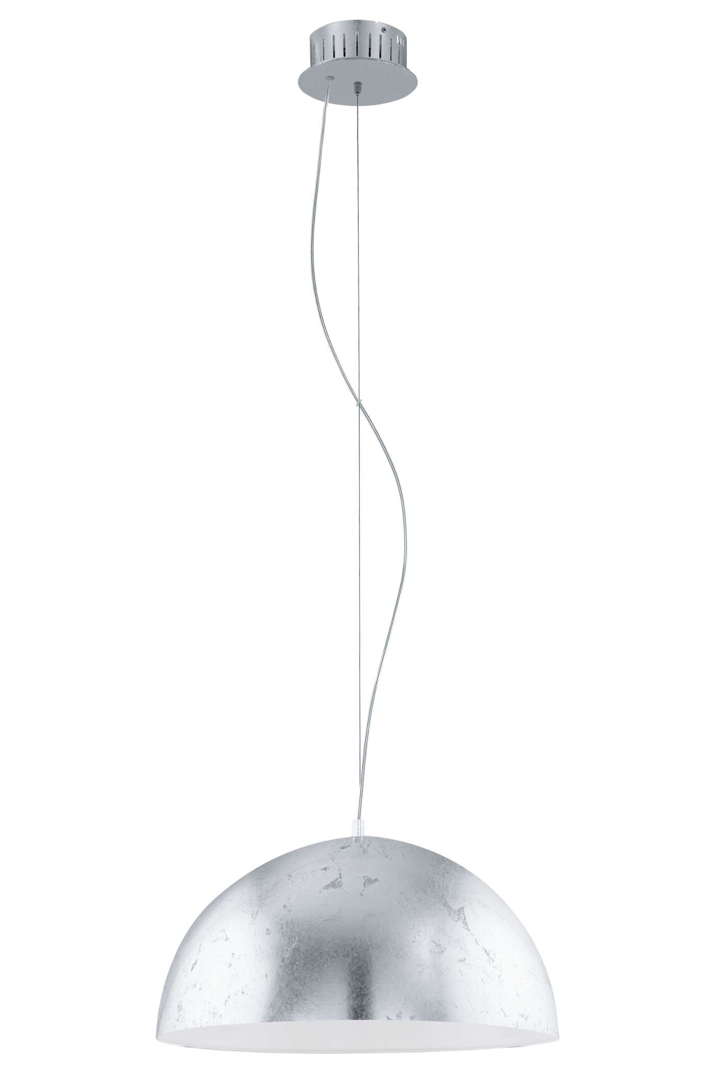   
                        Люстра EGLO (Австрія) 93393    
                         у стилі лофт.  
                        Тип джерела світла: вбудовані світлодіоди led.                         Форма: коло.                         Кольори плафонів і підвісок: срібло, білий.                         Матеріал: пластик, метал.                          фото 1