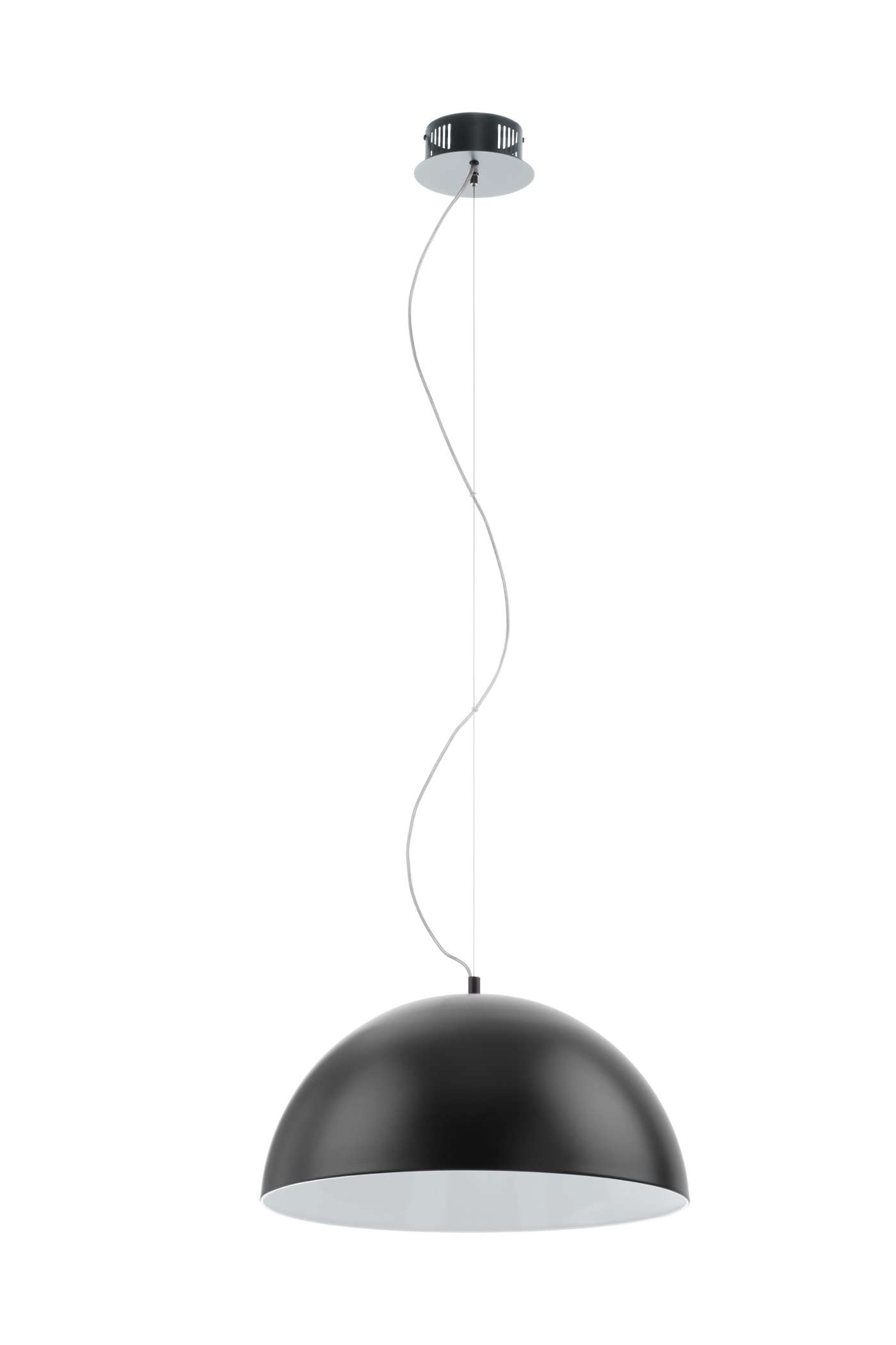   
                        Люстра EGLO (Австрія) 93400    
                         у стилі хай-тек.  
                        Тип джерела світла: вбудовані світлодіоди led.                         Форма: коло.                         Кольори плафонів і підвісок: чорний, білий.                         Матеріал: пластик, метал.                          фото 1