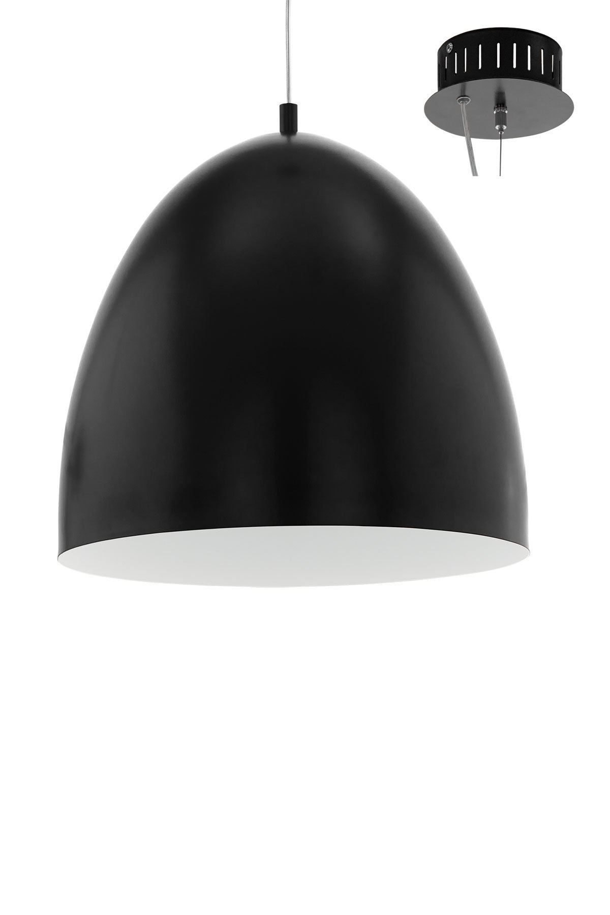   
                        Люстра EGLO (Австрія) 93405    
                         у стилі хай-тек, скандинавський.  
                        Тип джерела світла: вбудовані світлодіоди led.                         Форма: коло.                         Кольори плафонів і підвісок: чорний, білий.                         Матеріал: пластик, метал.                          фото 1