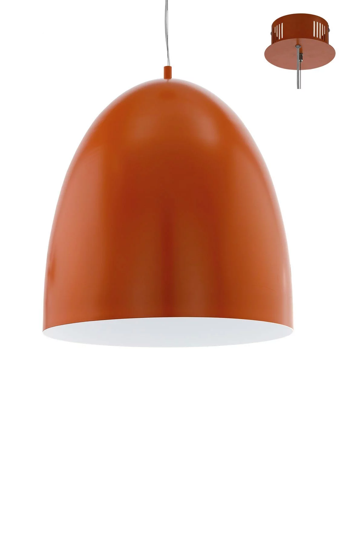   
                        Люстра EGLO (Австрія) 93412    
                         у стилі хай-тек.  
                        Тип джерела світла: вбудовані світлодіоди led.                         Форма: коло.                         Кольори плафонів і підвісок: помаранчевий, білий.                         Матеріал: пластик, метал.                          фото 1