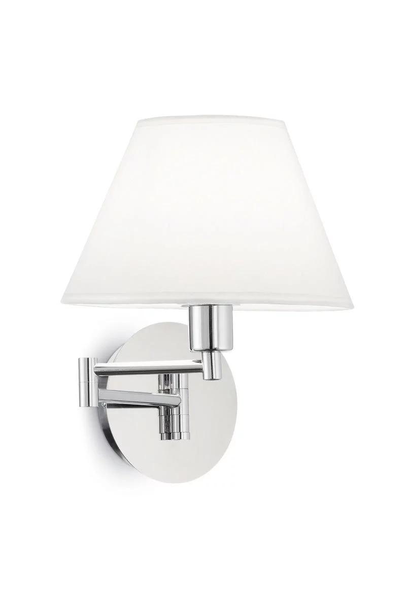   
                        Бра IDEAL LUX (Італія) 93734    
                         у стилі Модерн, Скандинавський.  
                        Тип джерела світла: світлодіодна лампа, змінна.                                                 Кольори плафонів і підвісок: Білий.                         Матеріал: Тканина, Пластик.                          фото 1