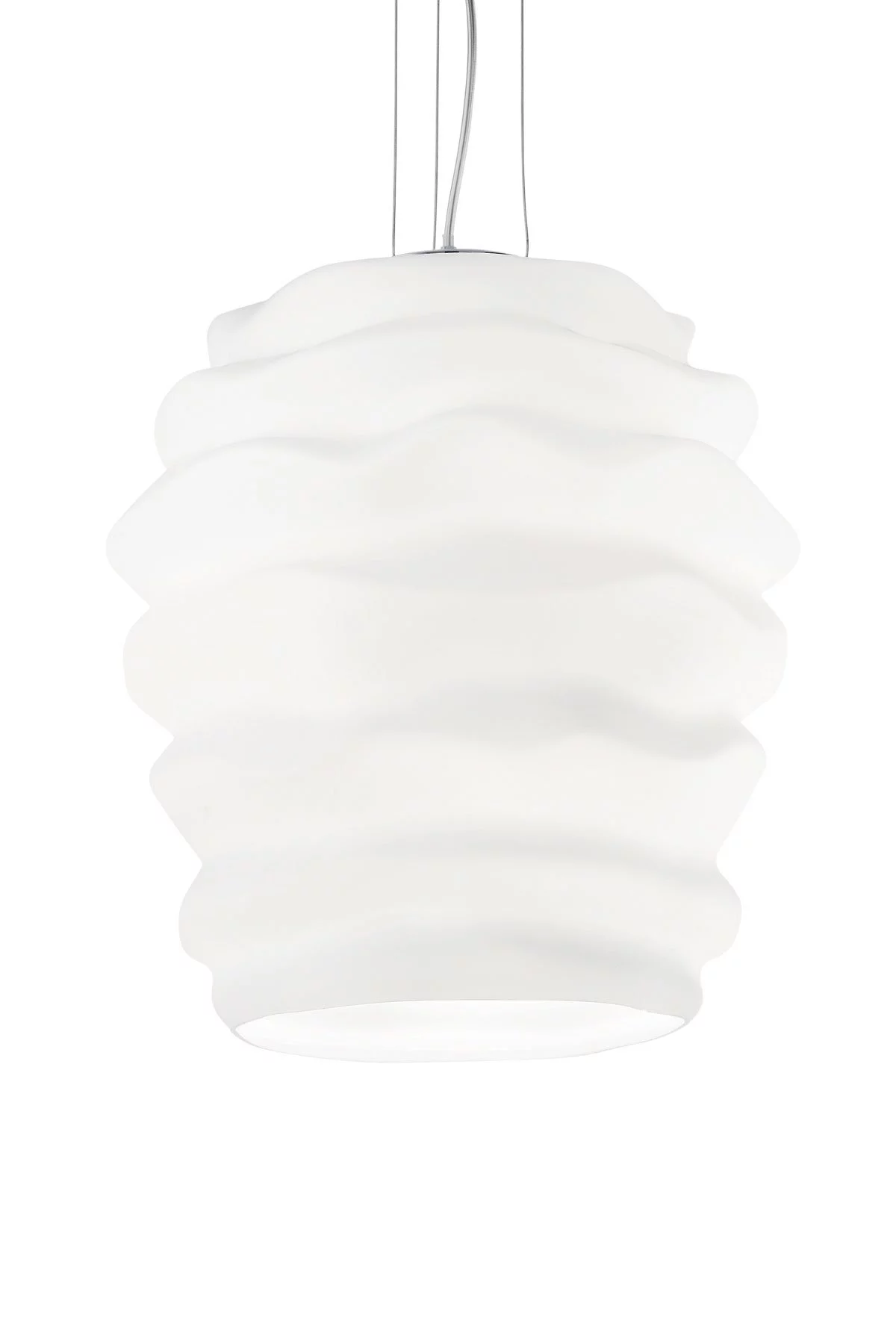 Люстра IDEAL LUX (Італія) 93847    
                         У стилі Скандинавський, Модерн.  
                        Тип джерела світла: світлодіодна лампа, змінна.                         Форма: Коло.                         Кольори плафонів і підвісок: Білий.                         Матеріал: Скло.                          фото 1
