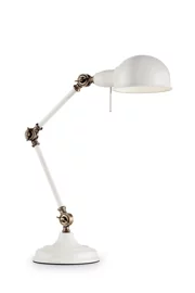   
                        
                        Настольная лампа IDEAL LUX (Италия) 93967    
                         в стиле Лофт, Скандинавский.  
                        Тип источника света: светодиодная лампа, сменная.                                                 Цвета плафонов и подвесок: Белый.                         Материал: Металл.                          фото 1