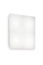   
                        Світильник стельовий IDEAL LUX (Італія) 94028    
                         у стилі Модерн.  
                        Тип джерела світла: cвітлодіодні led, люмінесцентні.                         Форма: Квадрат.                         Кольори плафонів і підвісок: Білий.                         Матеріал: Пластик.                          фото 1