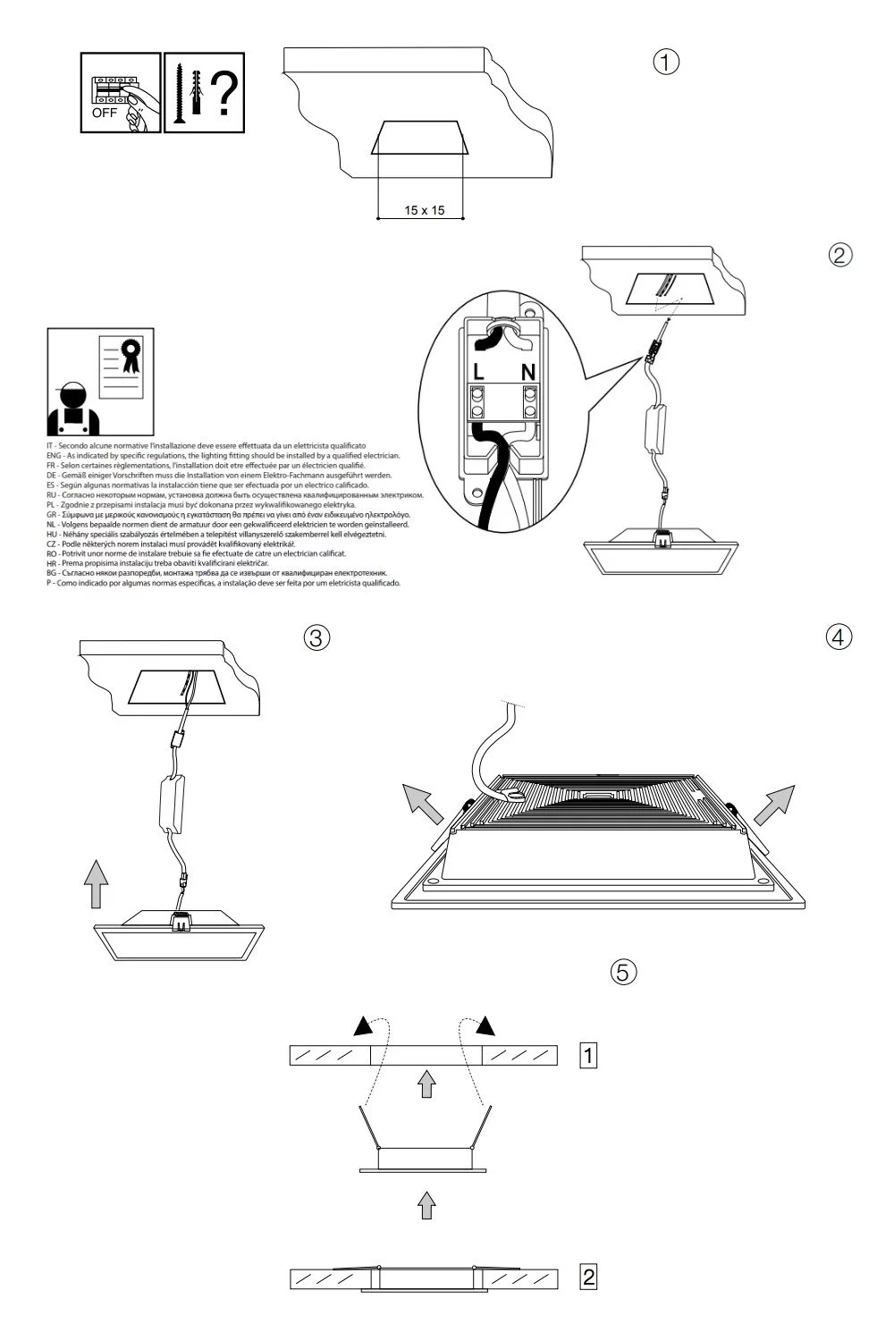   
                        
                        Точечный светильник IDEAL LUX (Италия) 94257    
                         в стиле Модерн.  
                        Тип источника света: встроенный led-модуль, несъемный.                         Форма: Квадрат.                         Цвета плафонов и подвесок: Белый.                         Материал: Пластик.                          фото 4