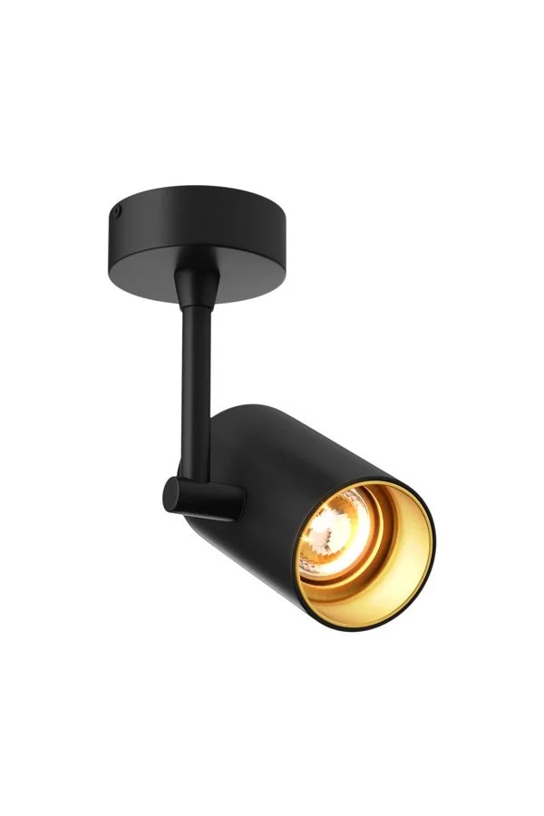   
                        
                        Точковий світильник ZUMALINE (Польща) 94880    
                         у стилі Хай-тек, Лофт.  
                        Тип джерела світла: світлодіодна лампа, змінна.                         Форма: Циліндр.                         Кольори плафонів і підвісок: Чорний, Золото.                         Матеріал: Метал.                          фото 1