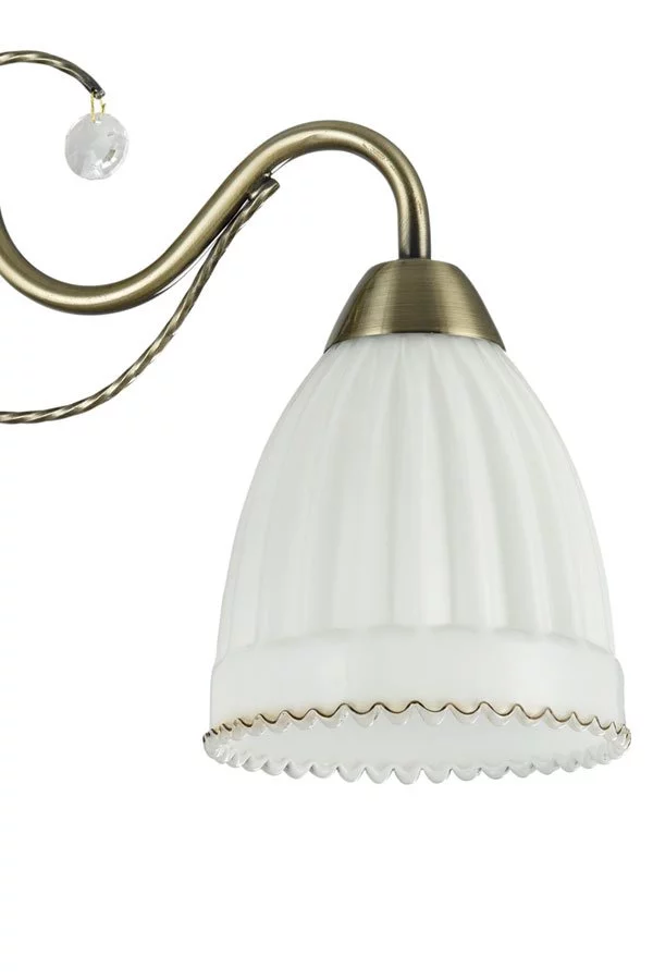   
                        
                        Люстра FREYA (Німеччина) 95675    
                         у стилі Класика.  
                        Тип джерела світла: світлодіодна лампа, змінна.                         Форма: Коло.                         Кольори плафонів і підвісок: Білий.                         Матеріал: Скло.                          фото 5