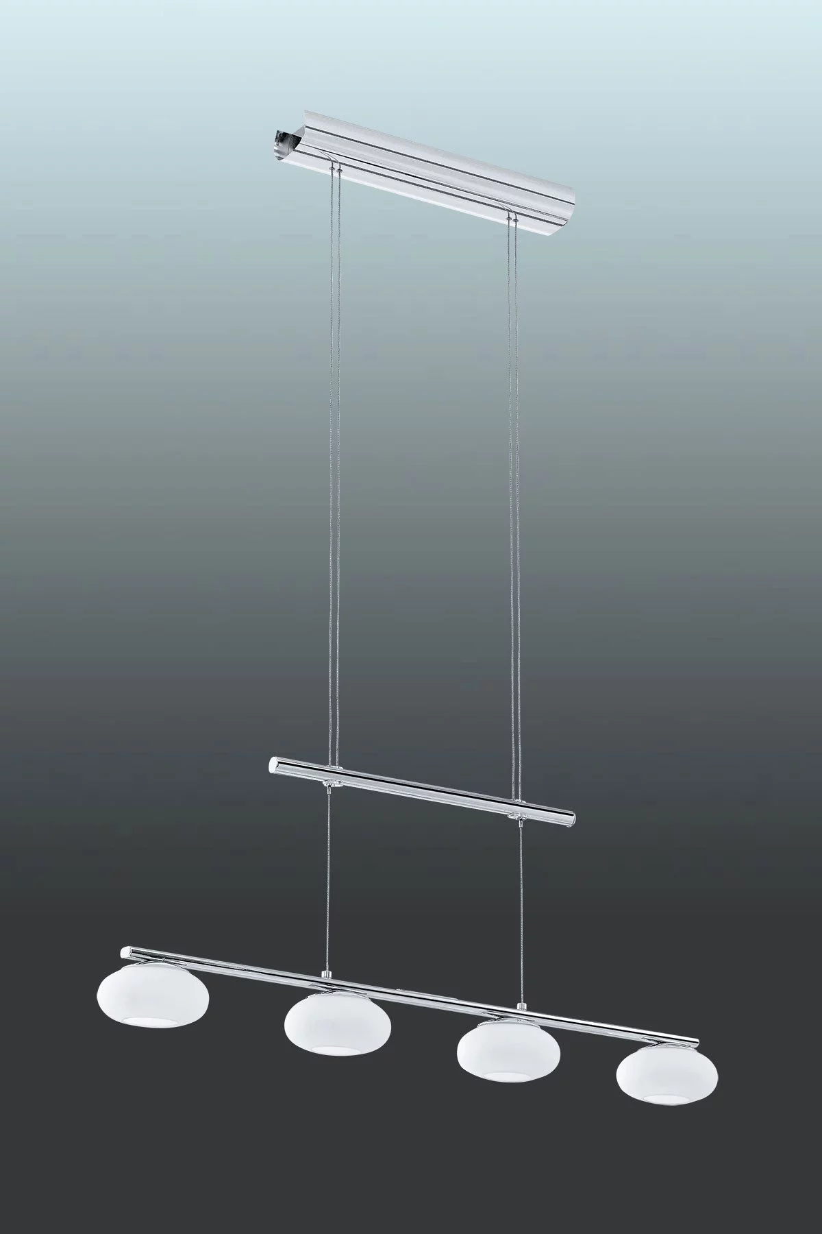   
                        Люстра EGLO (Австрія) 95826    
                         у стилі хай-тек.  
                        Тип джерела світла: вбудовані світлодіоди led.                         Форма: прямокутник.                         Кольори плафонів і підвісок: білий.                         Матеріал: скло.                          фото 1