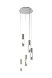   
                        
                        Люстра EGLO (Австрія) 95872    
                         у стилі Модерн.  
                        Тип джерела світла: світлодіодна лампа, змінна.                         Форма: Коло.                         Кольори плафонів і підвісок: Сірий, Білий.                         Матеріал: Сталь.                          фото 1