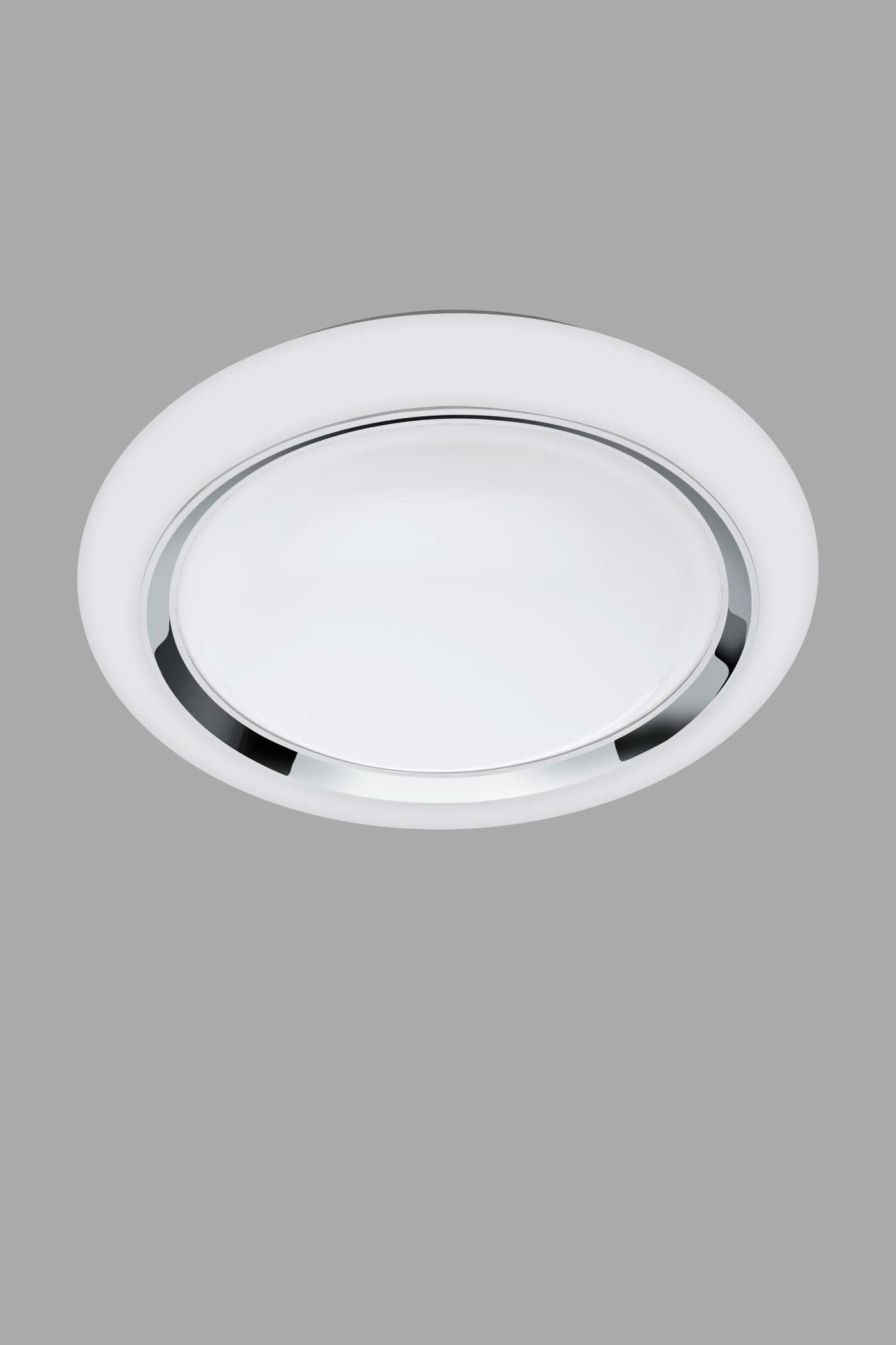   
                        Світильник стельовий EGLO (Австрія) 96030    
                         у стилі модерн.  
                        Тип джерела світла: вбудовані світлодіоди led.                         Форма: коло.                         Кольори плафонів і підвісок: білий, сірий.                         Матеріал: пластик.                          фото 1