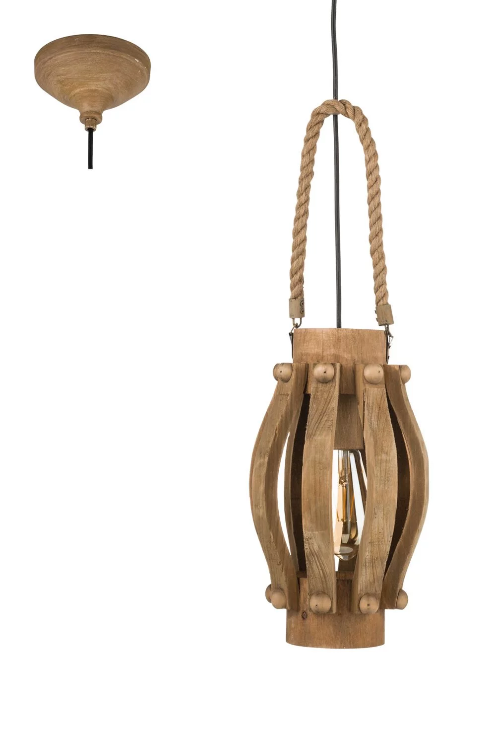   
                        
                        Люстра EGLO (Австрія) 96358    
                         у стилі Кантрі.  
                        Тип джерела світла: світлодіодна лампа, змінна.                         Форма: Коло.                         Кольори плафонів і підвісок: Коричневий.                         Матеріал: Дерево.                          фото 1