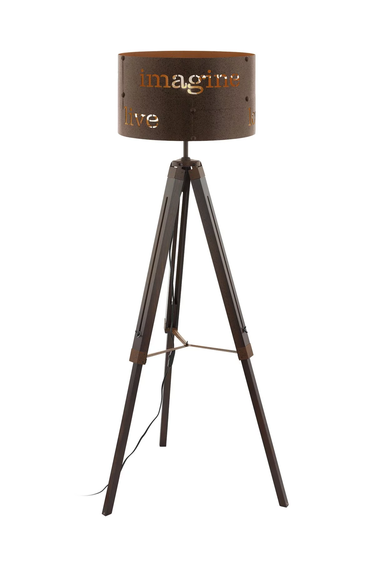   
                        Торшер EGLO (Австрія) 96417    
                         у стилі Лофт.  
                        Тип джерела світла: світлодіодна лампа, змінна.                                                 Кольори плафонів і підвісок: Коричневий.                         Матеріал: Сталь.                          фото 1