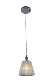   
                        Люстра MAYTONI (Німеччина) 97232    
                         у стилі Прованс.  
                        Тип джерела світла: світлодіодна лампа, змінна.                         Форма: Коло.                         Кольори плафонів і підвісок: Сірий.                         Матеріал: Тканина.                          фото 1