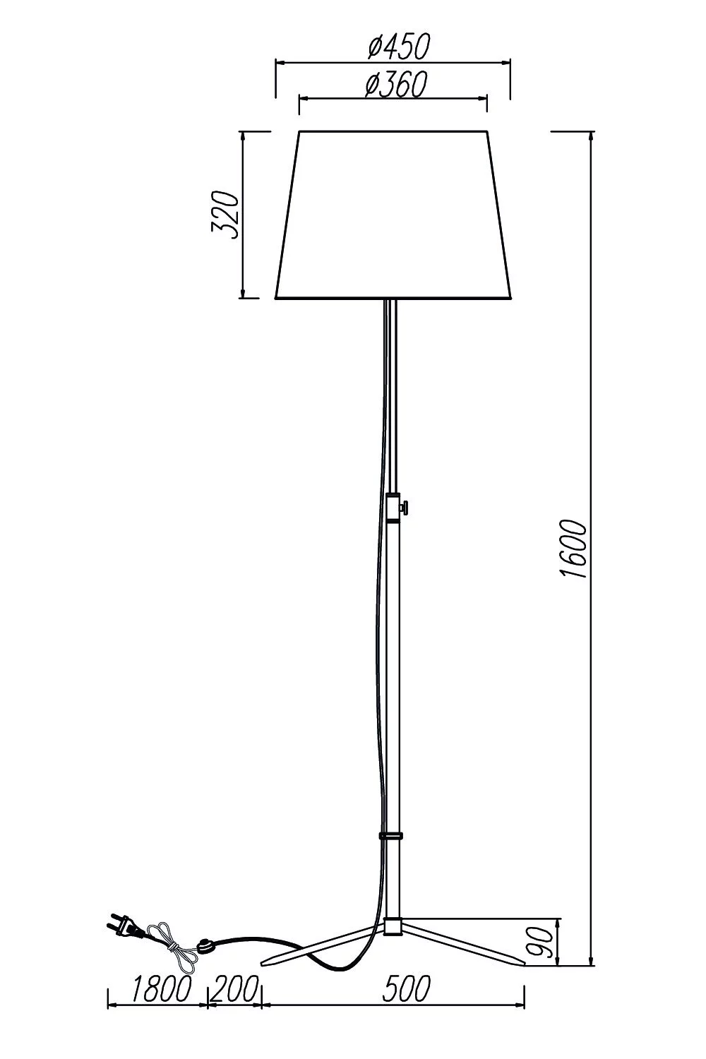   
                        Торшер MAYTONI  (Германия) 97266    
                         в стиле Скандинавский.  
                        Тип источника света: светодиодная лампа, сменная.                                                 Цвета плафонов и подвесок: Белый.                         Материал: Ткань, Пластик.                          фото 6