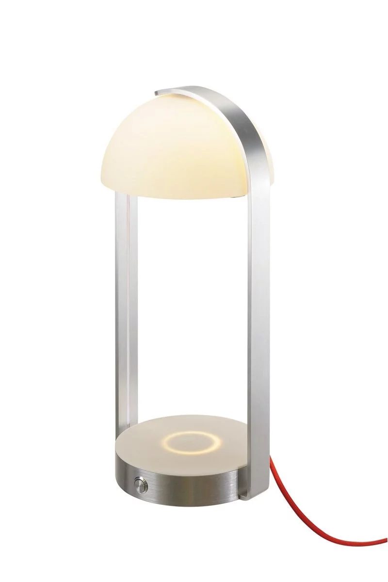   
                        Настільна лампа SLV (Німеччина) 98586    
                         у стилі Хай-тек.  
                        Тип джерела світла: вбудований led-модуль, незмінний.                                                 Кольори плафонів і підвісок: Білий.                         Матеріал: Скло.                          фото 1