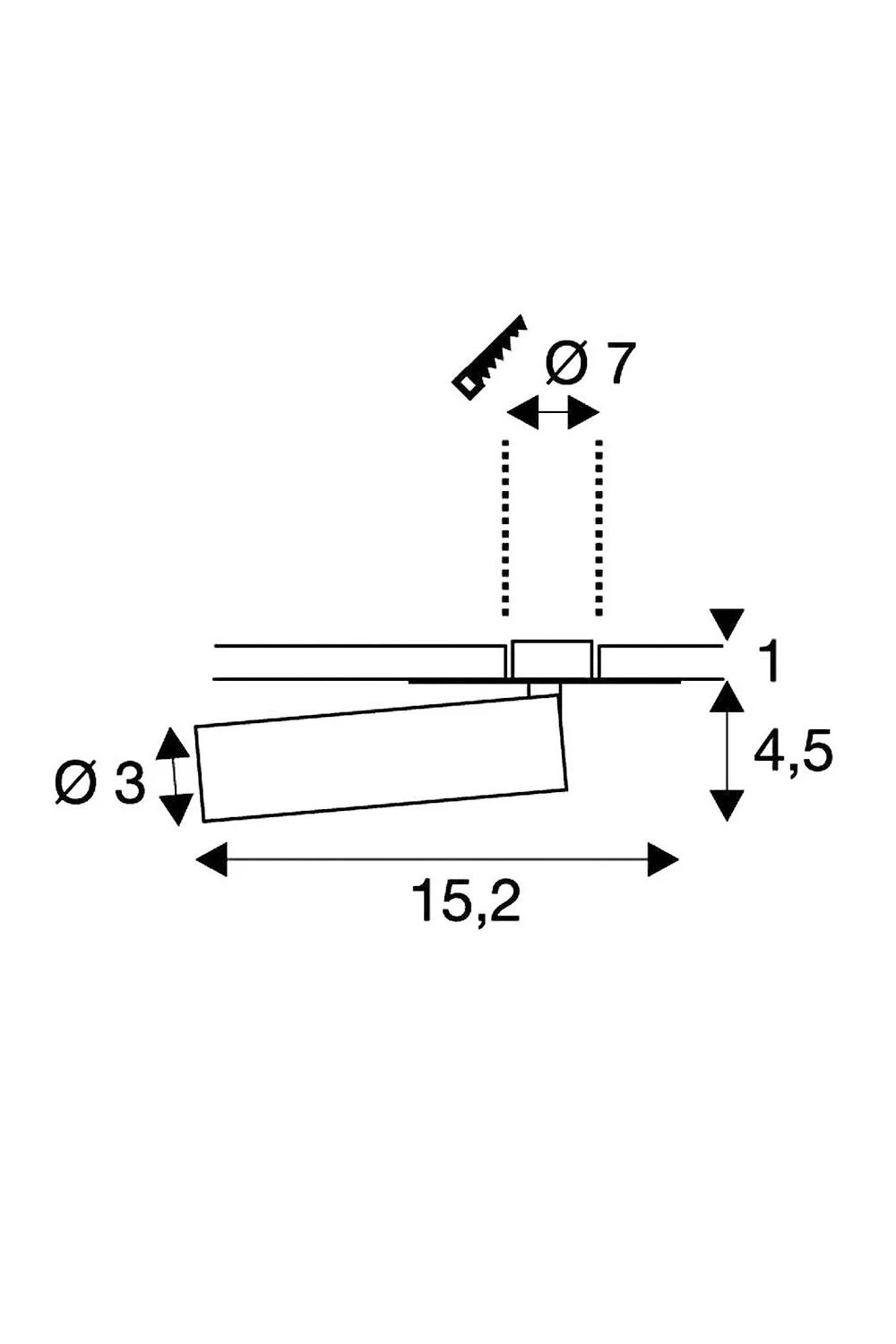   
                        
                        Точковий світильник SLV (Німеччина) 98647    
                         у стилі Хай-тек.  
                        Тип джерела світла: вбудований led-модуль, незмінний.                         Форма: Циліндр.                         Кольори плафонів і підвісок: Чорний.                         Матеріал: Алюміній, Сталь.                          фото 3