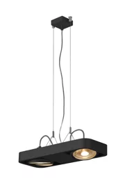   
                        
                        Люстра SLV (Німеччина) 98973    
                         у стилі Хай-тек.  
                        Тип джерела світла: світлодіодна лампа, змінна.                         Форма: Прямокутник.                         Кольори плафонів і підвісок: Чорний.                         Матеріал: Алюміній.                          фото 1