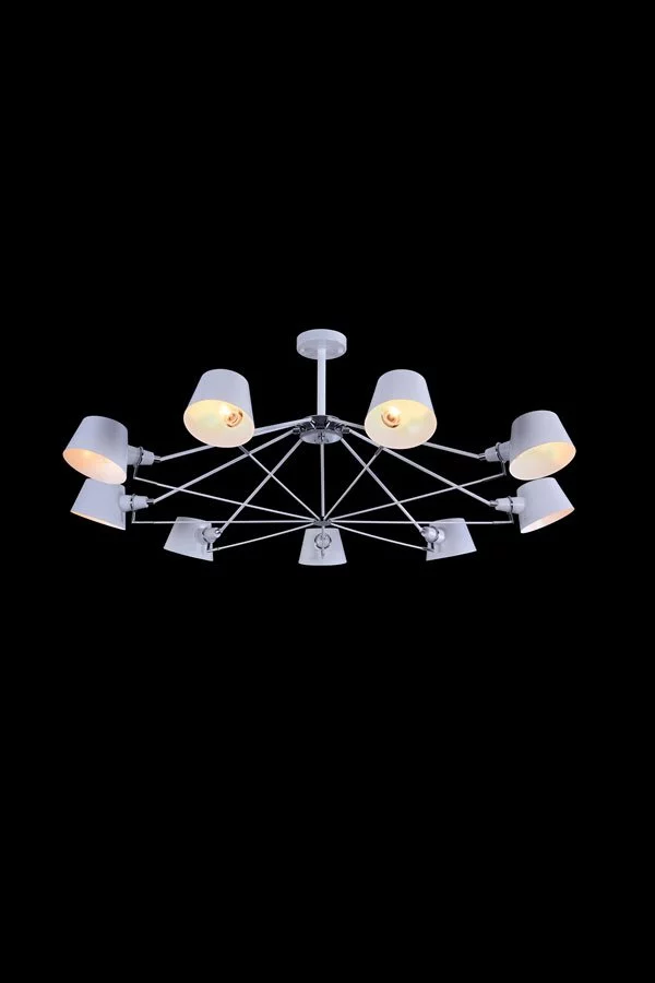   
                        
                        Люстра FREYA (Германия) 99172    
                         в стиле Хай-тек.  
                        Тип источника света: светодиодная лампа, сменная.                         Форма: Круг.                         Цвета плафонов и подвесок: Белый.                         Материал: Металл.                          фото 4