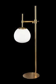   
                        Настільна лампа MAYTONI (Німеччина) 99206    
                         у стилі скандинавський.  
                        Тип джерела світла: cвітлодіодні led, енергозберігаючі, розжарювання.                                                 Кольори плафонів і підвісок: білий.                         Матеріал: скло.                          фото 1